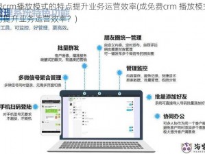 成免费crm播放模式的特点提升业务运营效率(成免费crm 播放模式的特点如何提升业务运营效率？)