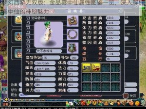 梦幻西游无双版：金品雾中仙属性图鉴一览，深入解析雾中仙的神秘魅力