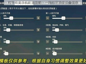 和平精英手机配置攻略：一网打尽顶级设备信息