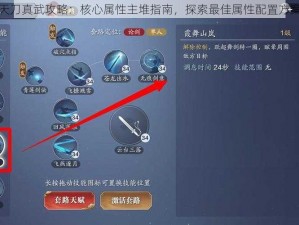 天刀真武攻略：核心属性主堆指南，探索最佳属性配置方案