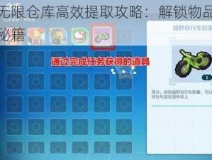 乐高无限仓库高效提取攻略：解锁物品快速获取秘籍