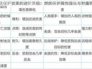 迷你世界燃烧保护效果的进阶升级：燃烧保护属性强化与附魔等级提升研究