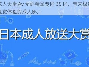 成人天堂 Av 无码精品专区 35 区，带来极致视觉体验的成人影片