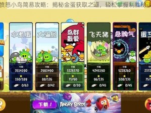 愤怒小鸟简易攻略：揭秘金蛋获取之道，轻松掌握制胜秘诀