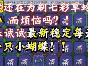 泰拉瑞亚七彩草蛉高效刷怪攻略：速刷技巧与最佳实践指南