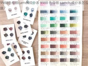 9988色母做camds成分表 9988 色母做 camds 成分表怎么做？