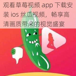 观看草莓视频 app 下载安装 ios 丝瓜视频，畅享高清画质带来的视觉盛宴