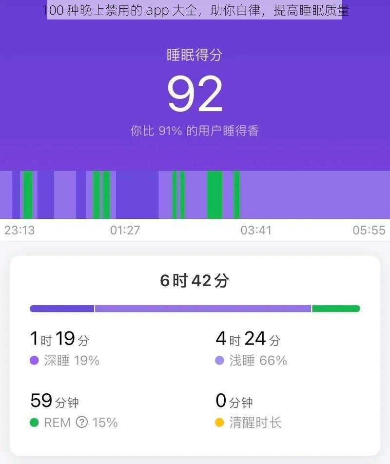 100 种晚上禁用的 app 大全，助你自律，提高睡眠质量