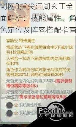 剑网3指尖江湖玄正全面解析：技能属性、角色定位及阵容搭配指南