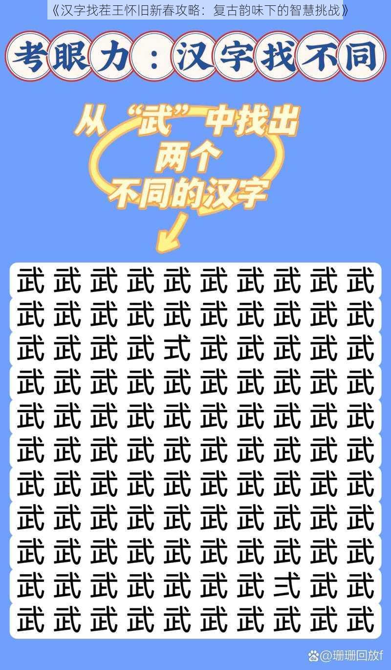 《汉字找茬王怀旧新春攻略：复古韵味下的智慧挑战》