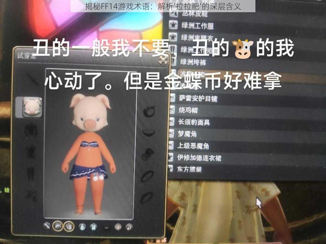 揭秘FF14游戏术语：解析'拉拉肥'的深层含义