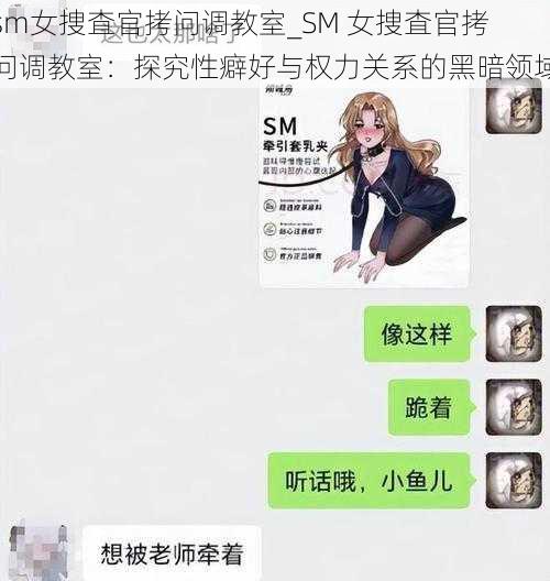 sm女捜査官拷问调教室_SM 女捜査官拷问调教室：探究性癖好与权力关系的黑暗领域