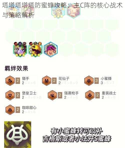 塔塔塔塔塔防蜜蜂攻略：主C阵的核心战术与策略解析