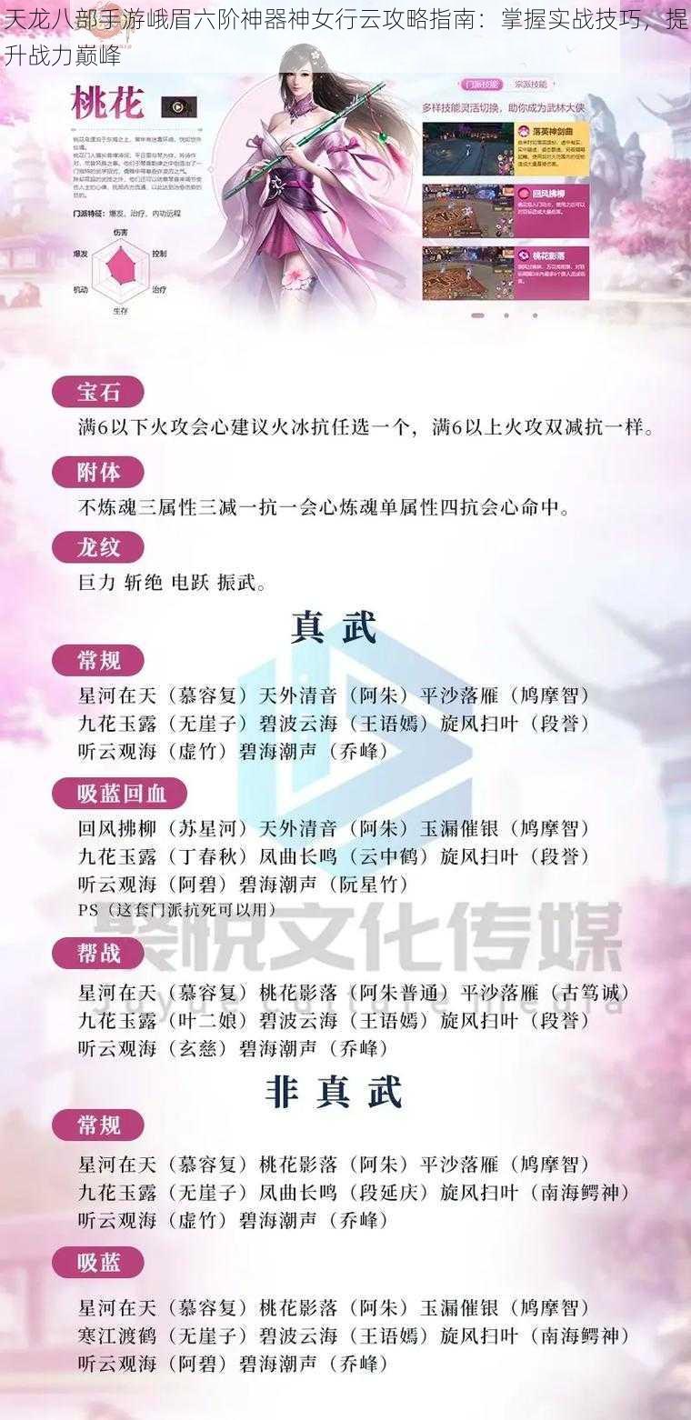 天龙八部手游峨眉六阶神器神女行云攻略指南：掌握实战技巧，提升战力巅峰