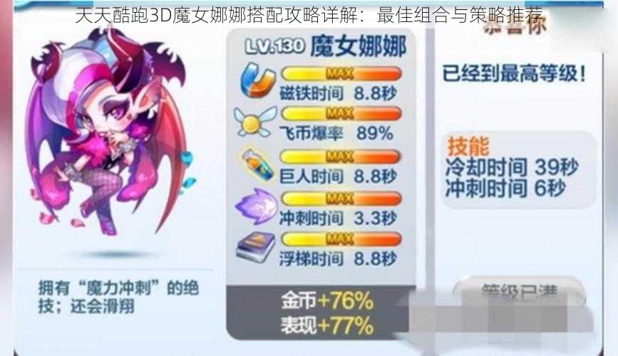 天天酷跑3D魔女娜娜搭配攻略详解：最佳组合与策略推荐