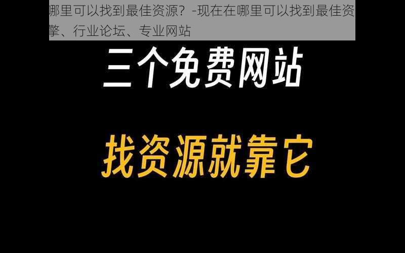 现在在哪里可以找到最佳资源？-现在在哪里可以找到最佳资源？——搜索引擎、行业论坛、专业网站