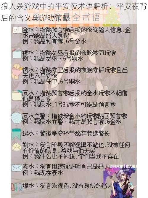 狼人杀游戏中的平安夜术语解析：平安夜背后的含义与游戏策略