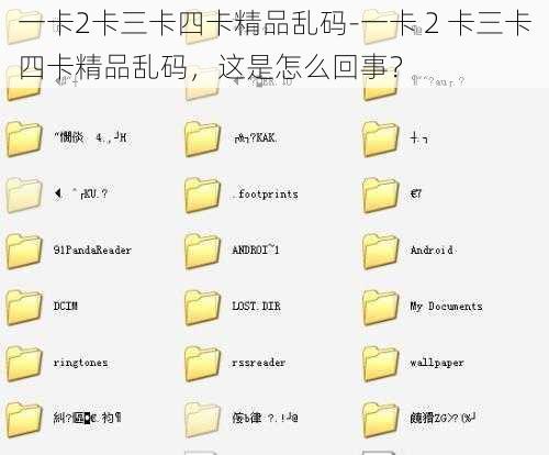 一卡2卡三卡四卡精品乱码-一卡 2 卡三卡四卡精品乱码，这是怎么回事？