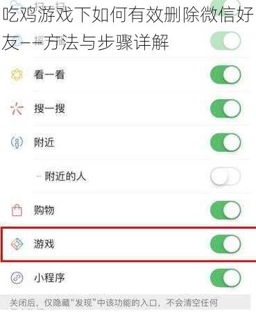 吃鸡游戏下如何有效删除微信好友——方法与步骤详解