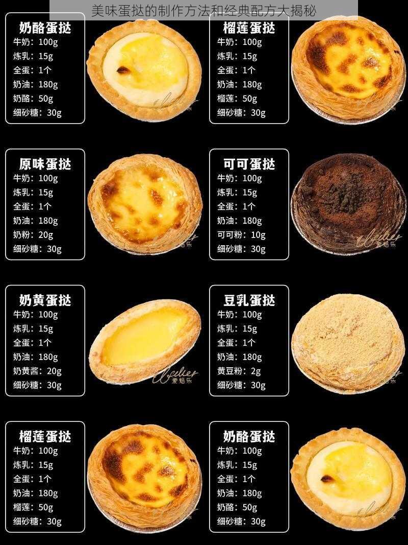 美味蛋挞的制作方法和经典配方大揭秘