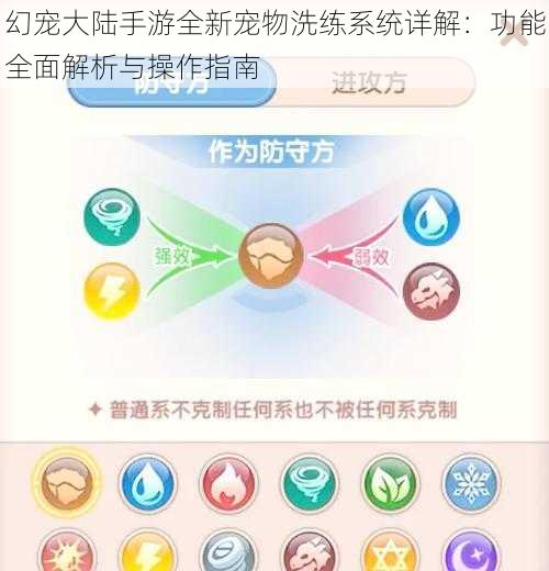 幻宠大陆手游全新宠物洗练系统详解：功能全面解析与操作指南