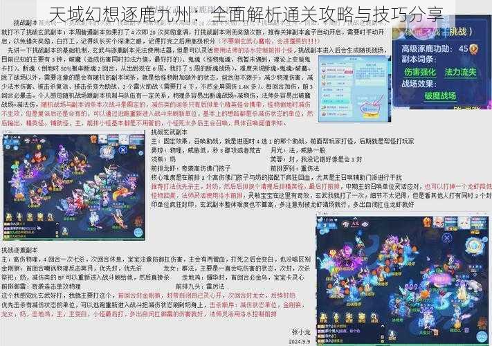 天域幻想逐鹿九州：全面解析通关攻略与技巧分享