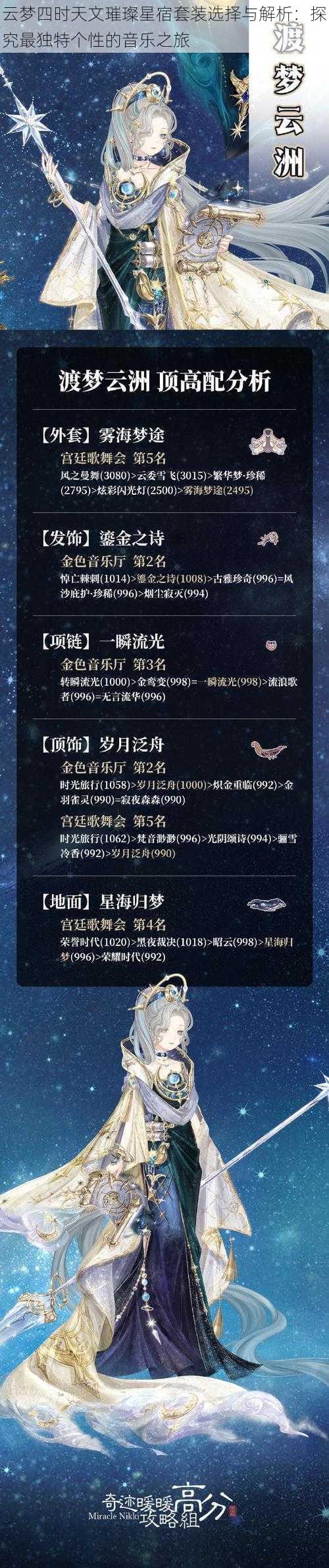 云梦四时天文璀璨星宿套装选择与解析：探究最独特个性的音乐之旅