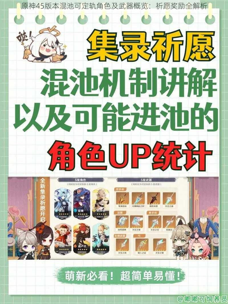 原神45版本混池可定轨角色及武器概览：祈愿奖励全解析